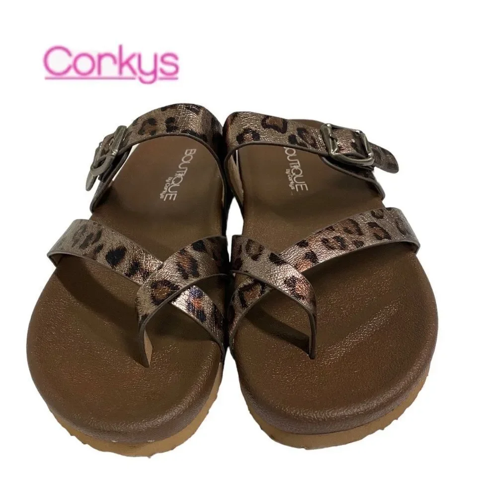Boutique by Corky's Santa Ana Cheetah Slide Sadnals NEW 11 - Picture 4 of 6